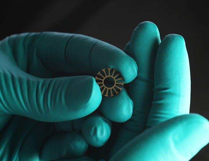 Etched motor laminations