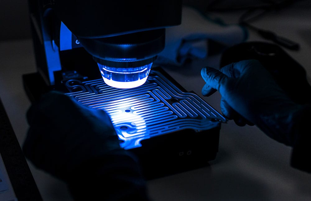 Etched component inspection