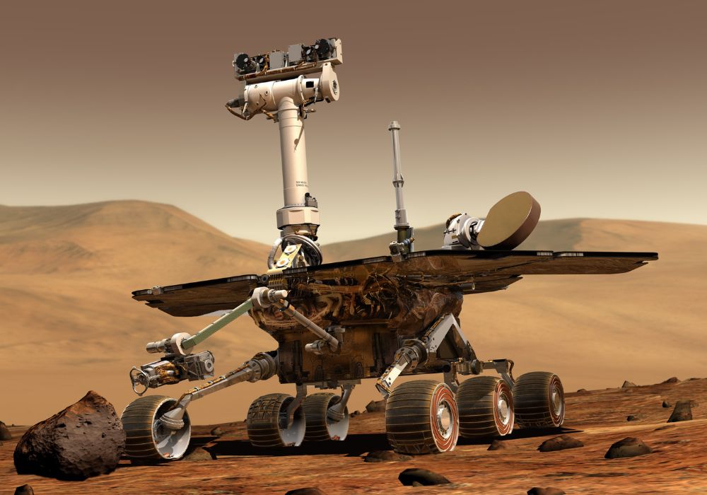 AI generated image of rover on Mars